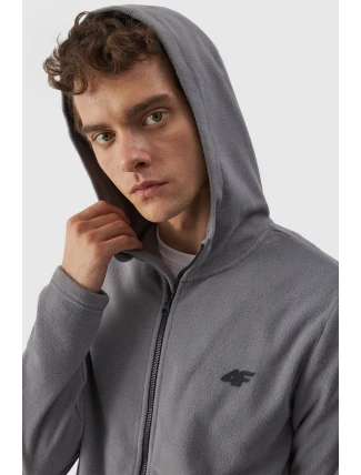 Pánský polar s kapucí Regular 4F Šedý 4FWMM00TFLEM290-25S