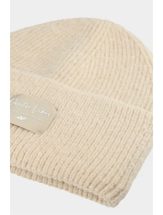 Dívčí zimní čepice 4F 4FJWAW24ACAPF415-83S Béžová