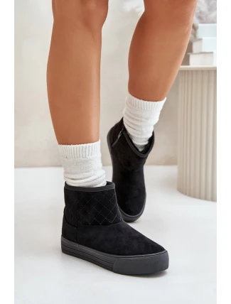 Sněžné boty na zip s kožešinovou podšívkou Big Star OO274A522 černé