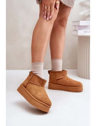 Nízké Sněhule Na Platformě Big Star OO274A098 Camel