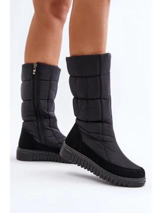Dámské zimní boty na zip Progress PROGJ-24-144 Černé