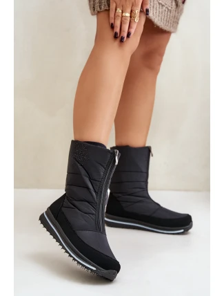 Dámské Sněhule Se Zipem PROGJ-22-130 Černé