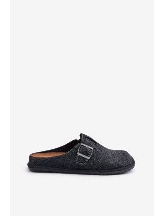 Pohodlné Pánské Pantofle S Přezkou Inblu Grafitové SI000019