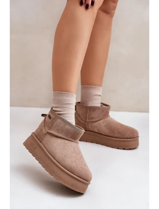 Nízke sněhule na platformě Big Star OO274A100 béžové