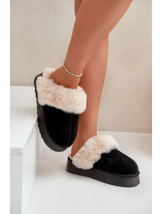 Dámské Sněhule Na Silné Podešvi S Kožíškem Černé Doriola