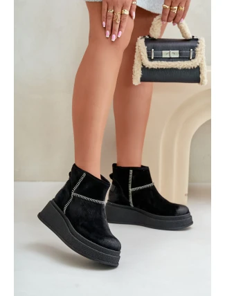 Kožené Semišové Sněhule Boty Na Platformě A Podpatku Hnědé Maciejka 06769-01 Černé Kožené Semišové Sněhule Boty Na Platformě A Podpatku Hnědé Maciejka 06769-01 Černé
