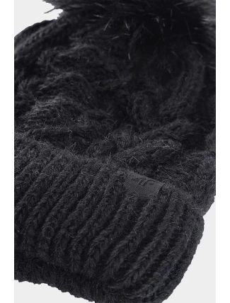 Dívčí zimní čepice 4F 4FJWAW24ACAPF421-21S černá Dívčí zimní čepice 4F 4FJWAW24ACAPF421-21S černá