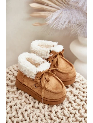 Zimní boty pro děti s kožešinovou podšívkou Camel Adelane
