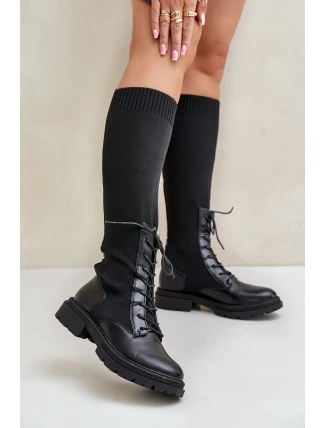 Zateplené Kozačky Se Sockenovým Svrškem Černé Iranel