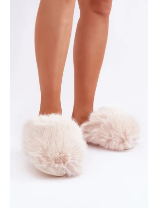 Dámské Fuzzy Pantofle Světle Béžové Wladisa