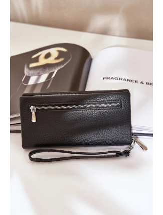 Velká Dámská Peněženka S Vzorováním Eko Kůže Černá Martiel