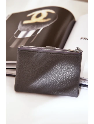 Eko Kožená Peněženka Dámská Tmavě Šedá Bronica