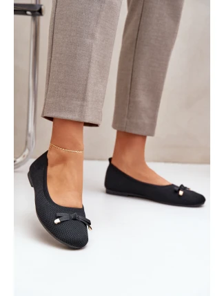 Síťované Baletky S Mašlí Černé Bianila Síťované Baletky S Mašlí Černé Bianila