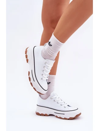 Nízké Dámské Tenisky Na Platformě Bílé Aradwin