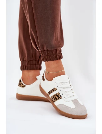 Nízké Dámské Tenisky Z Eko Kůže Leopardí Bílé Nonalorin Nízké Dámské Tenisky Z Eko Kůže Leopardí Bílé Nonalorin