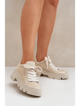 Tenisky Sportovní Boty Na Platformě CheBello 4632 Zlaté