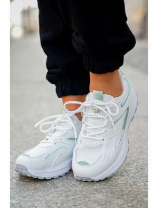 Dámské Sportovní Boty Big Star NN274A095 HI-POLY SYSTEM Bílá-Zelená