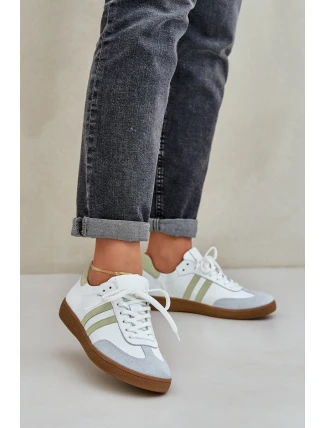 Zazoo N1068 Kožené Nízké Tenisky Dámské Bílé