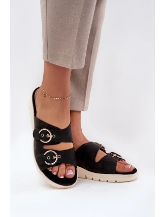 Dámské sandály na platformě a klíně černé Vimarils