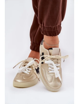 Nízké dámské sportovní boty zlaté Zelevelis Nízké dámské sportovní boty zlaté Zelevelis