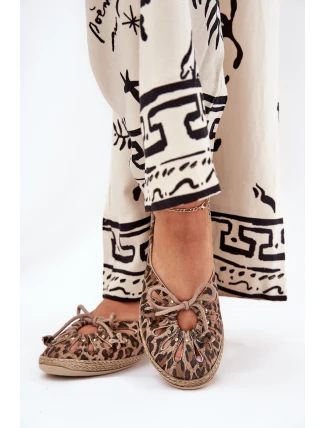 Ploché baleríny z přírodní kůže leopardí Zazoo 10179 hnědé Ploché baleríny z přírodní kůže leopardí Zazoo 10179 hnědé