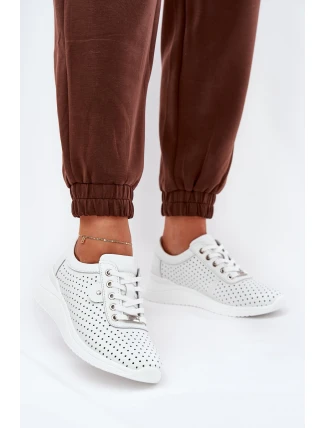 Dámské Kožené Sportovní Boty Vinceza 79532 Bílé