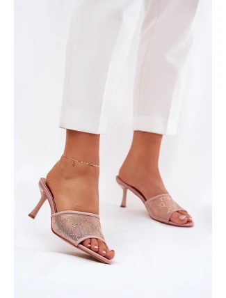 Zdobené Pantofle Na Jehlách Šampaňské Ennoriel Zdobené Pantofle Na Jehlách Šampaňské Ennoriel