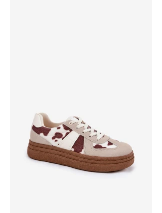 Dámské Tenisky Na Platformě S Károvaným Vzorem Béžové Lincidi Dámské Tenisky Na Platformě S Károvaným Vzorem Béžové Lincidi