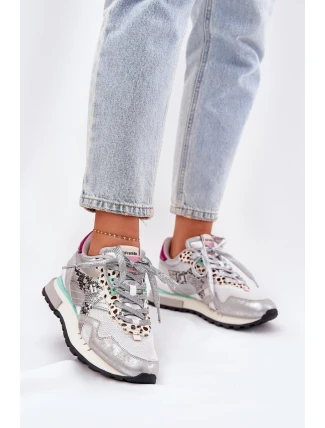 Semišové Sportovní Boty Tenisky Dámské D.Franklin Ztlumená Bílá DFSH387005