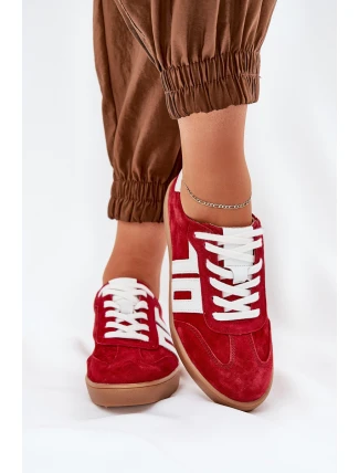 Sneakersy Sportovní Boty Semišové Červené Vinceza 79517