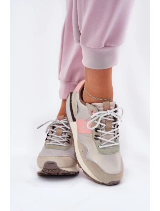 Dámské Semišové Tenisky Big Star RR274243 HI-POLY SYSTEM Šedo-Růžové