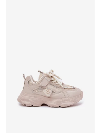 Dětské tenisky na platformě béžové Hanomess