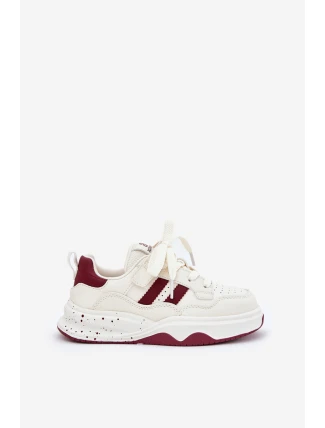 Dětské Tenisky Na Platformě Bežovo-Červené Grellio