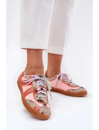 Dámské Kožené Tenisky Maciejka 06840-18 Oranžové