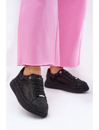 Zdobené tenisky na platformě GOE NN2N4021 černé