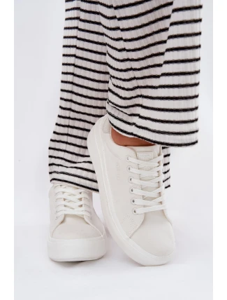 Dámské Plátěné Tenisky Na Platformě Big Star RR274463 Bílé