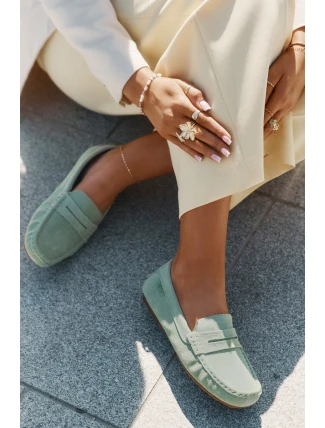 Dámské Semišové Mokasíny Big Star RR274945 Zelené