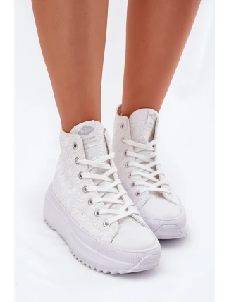 Vysoké Dámské Tenisky Lee Cooper LCW-25-31-3461L Bílé