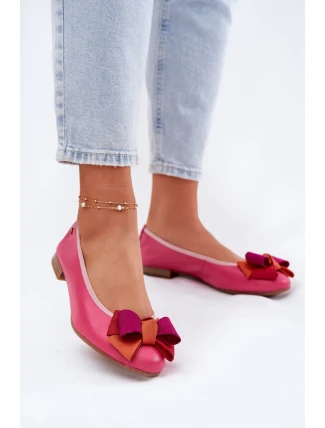 Kožené Baletky S Mašlí Maciejka P6801-15 Fuchsie Kožené Baletky S Mašlí Maciejka P6801-15 Fuchsie