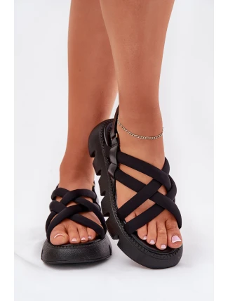 Dámské sandály na platformě se pásky černé Filamira Dámské sandály na platformě se pásky černé Filamira