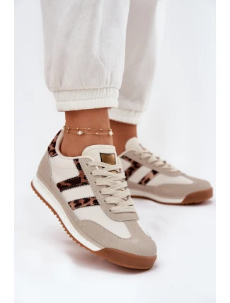 Nízké Dámské Tenisky Leopardí Béžové Rulaana Nízké Dámské Tenisky Leopardí Béžové Rulaana