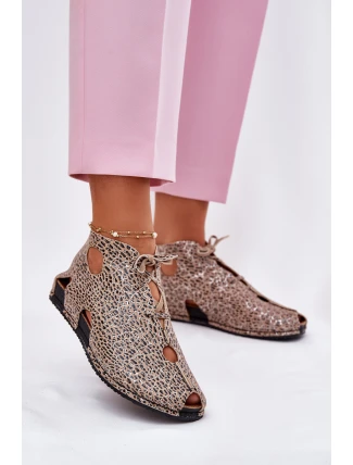 Vzorované Kožené Botky Maciejka 03426-49 Panterka