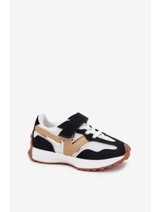 Dětské tenisky na suchý zip bílou-černé Tezzu