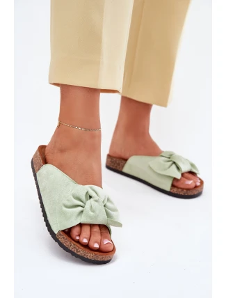 Dámské Sandály Na Korekové Podešvi S Mašlí Mátové Seressa