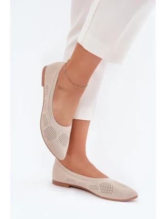 Materiálové Dámské Baletky Béžové Zelira