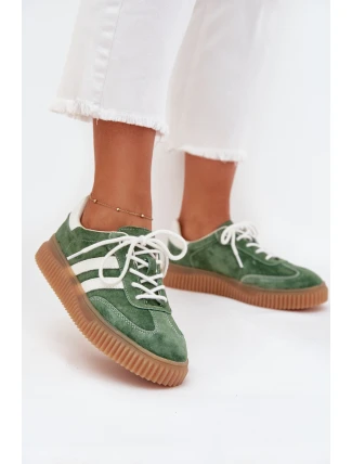 Dámské Velurové Tenisky Na Platformě Zelené Marisae