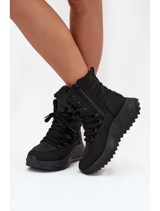 Dámské Sněhule Na Zip Big Star SS274059 Černé Dámské Sněhule Na Zip Big Star SS274059 Černé