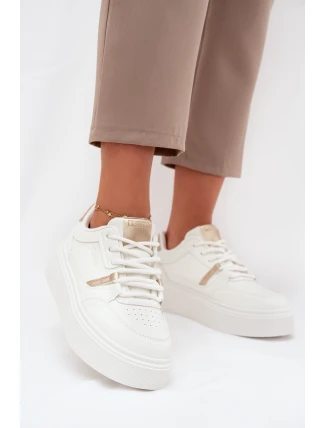 Dámské Sneakersy Na Platformě Big Star SS274359 Bílé Dámské Sneakersy Na Platformě Big Star SS274359 Bílé