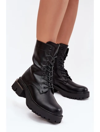 Dámské pracovní kotníky na klocku černé Alviora