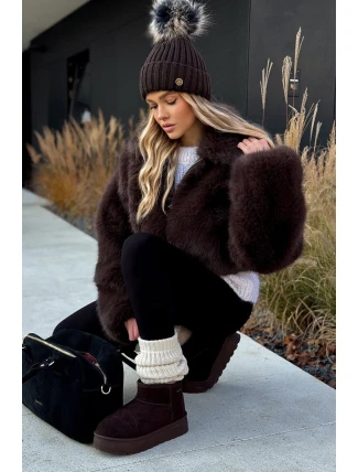 Nízké sněhule na platformě Big Star OO274A101 čokoládové